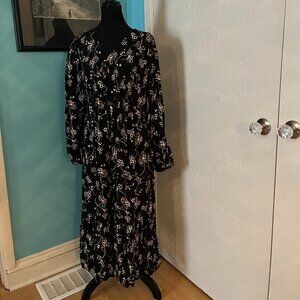 NWT Per Una Peasant Style Dress in Black and White